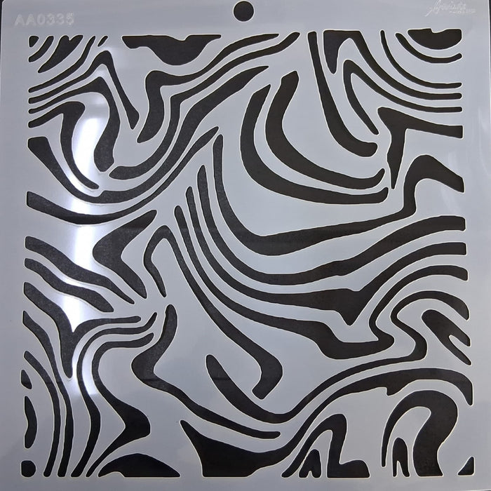 Stencil Ani Arts AA0335 25x25 cm – Plantilla Decorativa Reutilizable para Pintura, Manualidades y Arte
