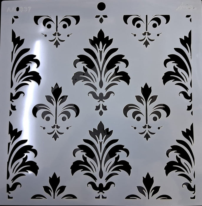 Stencil Ani Arts AA0337 25x25 cm – Plantilla Decorativa Reutilizable para Pintura, Manualidades y Arte
