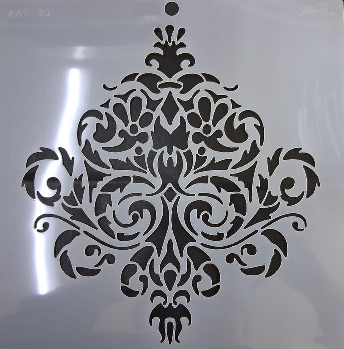 Stencil Ani Arts AA0339 25x25 cm – Plantilla Decorativa Reutilizable para Pintura, Manualidades y Arte