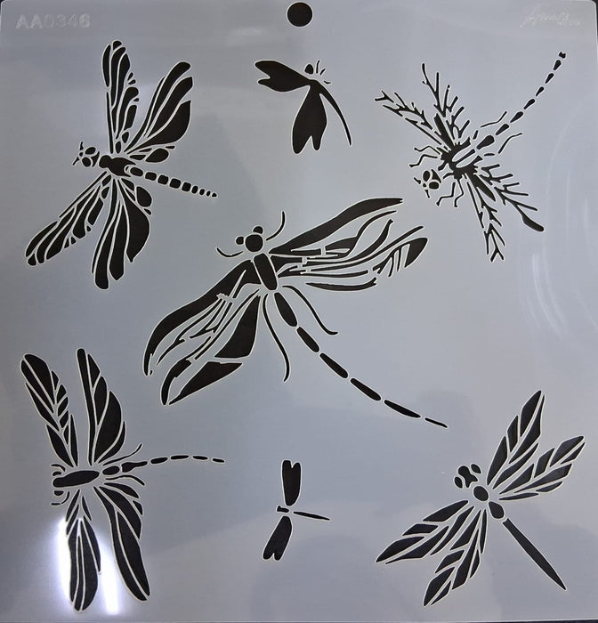 Stencil Ani Arts AA0346 25x25 cm – Plantilla Decorativa Reutilizable para Pintura, Manualidades y Arte
