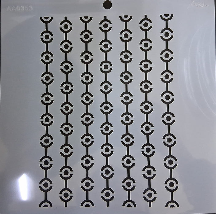 Stencil Ani Arts AA0353 25x25 cm – Plantilla Decorativa Reutilizable para Pintura, Manualidades y Arte