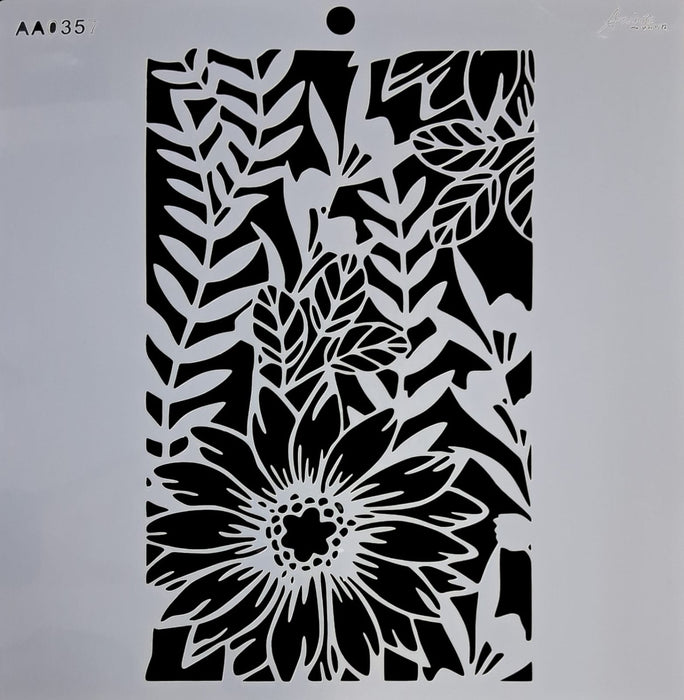 Stencil Ani Arts AA0357 25x25 cm – Plantilla Decorativa Reutilizable para Pintura, Manualidades y Arte
