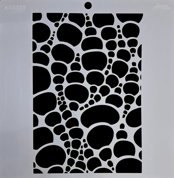 Stencil Ani Arts AA0358 25x25 cm – Plantilla Decorativa Reutilizable para Pintura, Manualidades y Arte