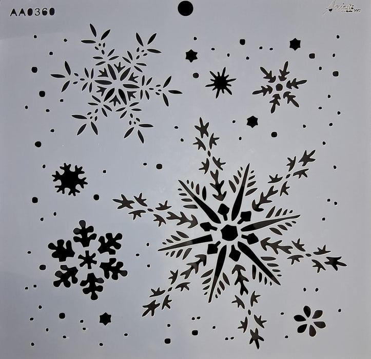 Stencil Ani Arts AA0360 25x25 cm – Plantilla Decorativa Reutilizable para Pintura, Manualidades y Arte