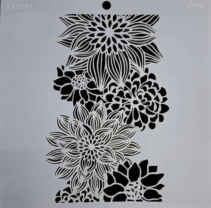 Stencil Ani Arts AA0361 25x25 cm – Plantilla Decorativa Reutilizable para Pintura, Manualidades y Arte