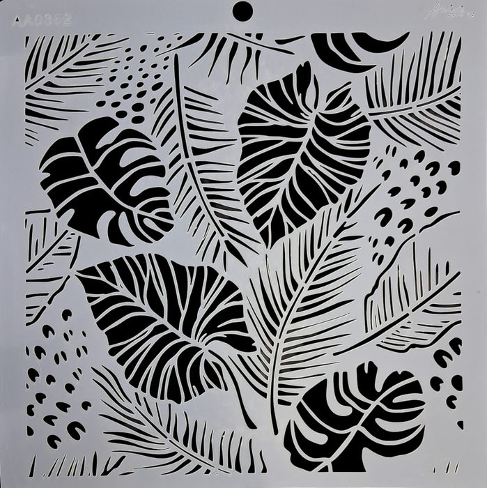 Stencil Ani Arts AA0362 25x25 cm – Plantilla Decorativa Reutilizable para Pintura, Manualidades y Arte