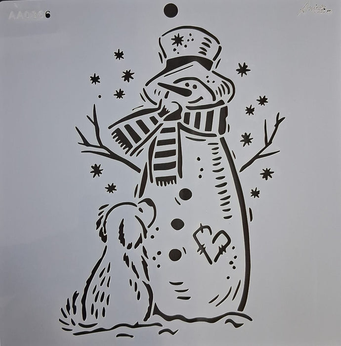 Stencil Ani Arts AA0366 25x25 cm – Plantilla Decorativa Reutilizable para Pintura, Manualidades y Arte