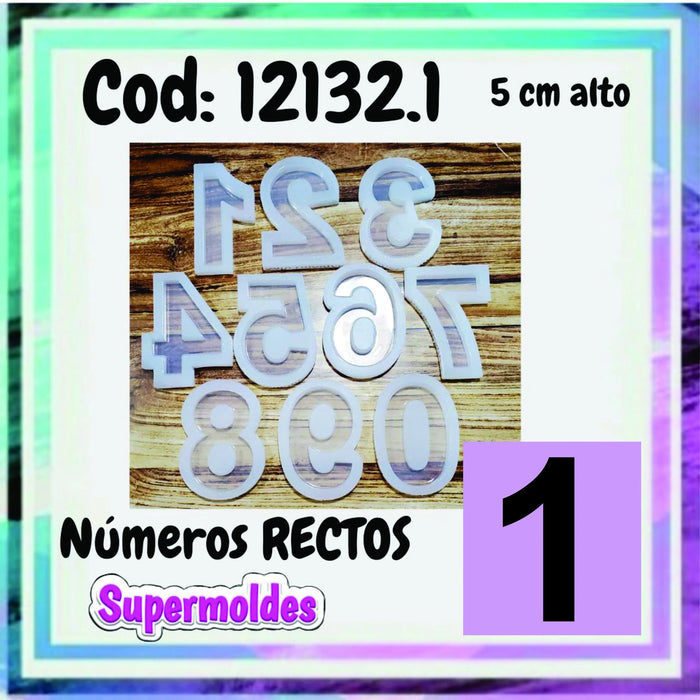 MOLDE DE SILICONA DE NUMEROS 5CM DE ALTO