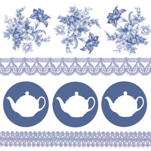 SERVILLETA MODELO TEAPOTS BLUE