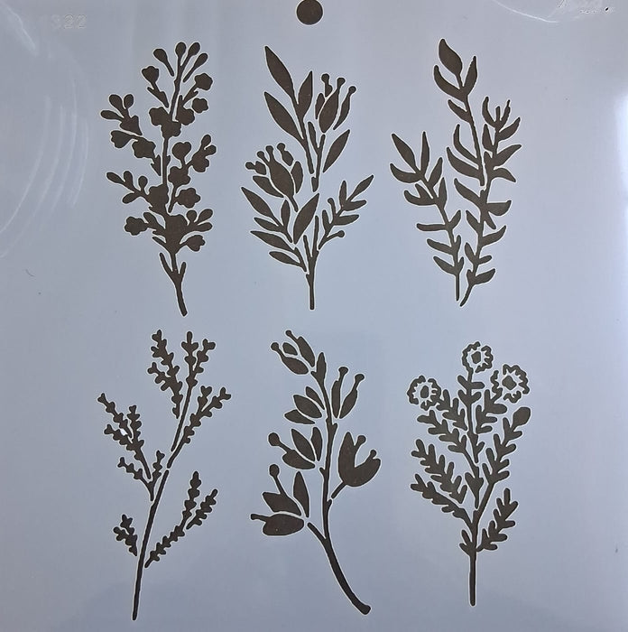 Stencil Ani Arts AA0322 25x25 cm – Plantilla Decorativa Reutilizable para Pintura, Manualidades y Art