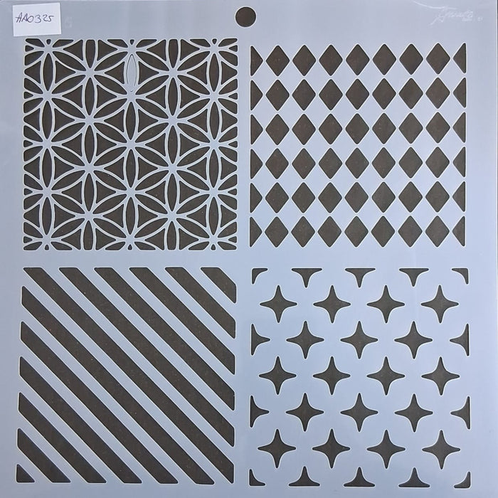 Stencil Ani Arts AA0325 25x25 cm – Plantilla Decorativa Reutilizable para Pintura, Manualidades y Arte