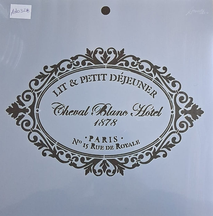 Stencil Ani Arts AA0328 25x25 cm – Plantilla Decorativa Reutilizable para Pintura, Manualidades y Arte