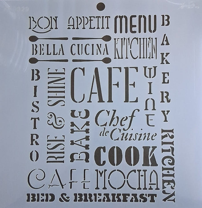 Stencil Ani Arts AA0329 25x25 cm – Plantilla Decorativa Reutilizable para Pintura, Manualidades y Arte