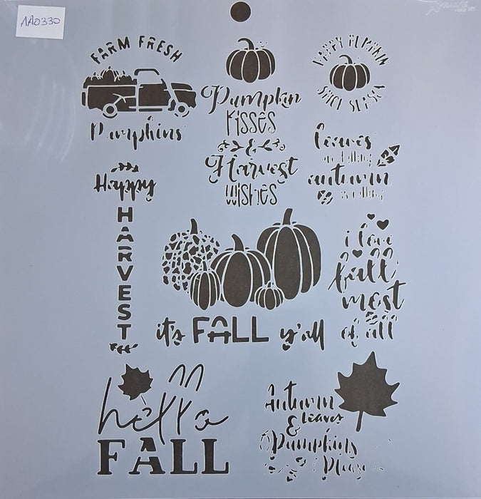 Stencil Ani Arts AA0330 25x25 cm – Plantilla Decorativa Reutilizable para Pintura, Manualidades y Arte