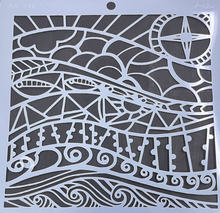 STENCIL ANI ARTS AA0018 25X25