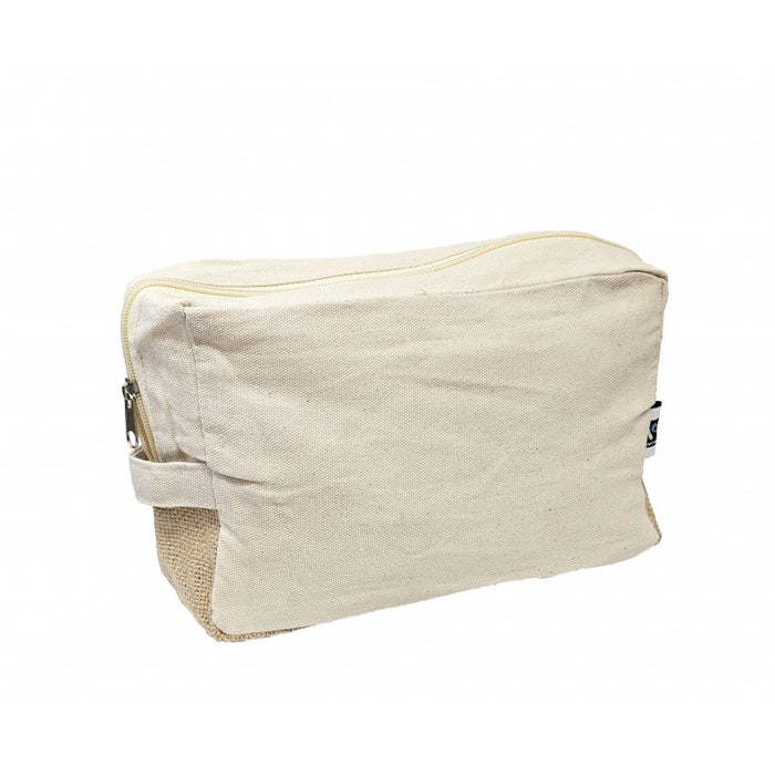 BAG19 Neceser yute y algodón cremallera 23x15x8cm