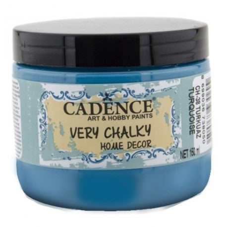 Very Chalky Cadence Turquesa CH-38 – Pintura a la tiza de acabado mate ideal para decoración de muebles, proyectos vintage, shabby chic, estilo nórdico y más | 500 ml