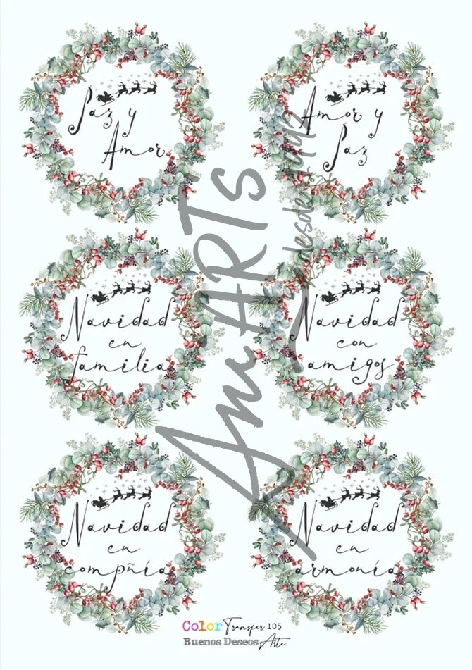 Color Transfer Ani Arts 20x30 cm – CT105 Lamina Transfer Decorativa para Aplicar con Plancha