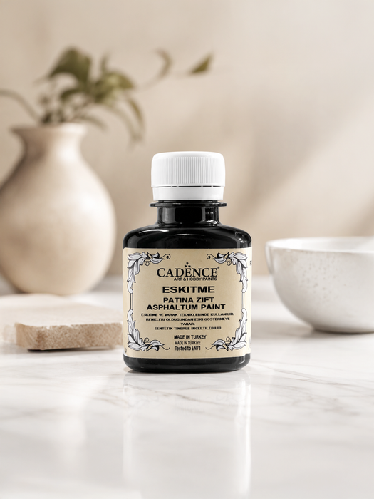 Pátina Asfalto Cadence 100 ml – Crea efecto envejecido en madera, MDF, cerámica, vidrio, lienzo y más