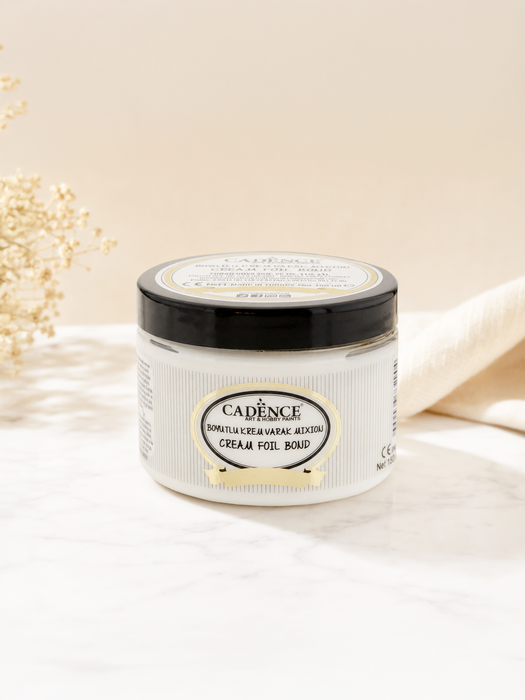 Pegamento para Folia Cream Foil Bold Cadence 150 ml – Adhesivo en crema para aplicar folia metálica en madera, vidrio, cerámica, MDF y más