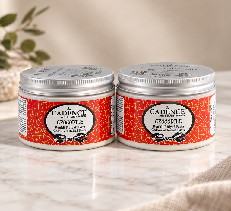 Set Craquelador Cocodrilo 2 Pasos 150 + 150 ml – Crea un efecto de piel de cocodrilo con acabado envejecido en madera, vidrio, cerámica y más