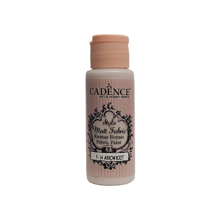 Pintura Textil Opaca Cadence Arrowroot F-014 – Pintura opaca con gran cobertura ideal para renovar y decorar telas de algodón, ropa, bolsos, jeans, cojines y más | 59 ml