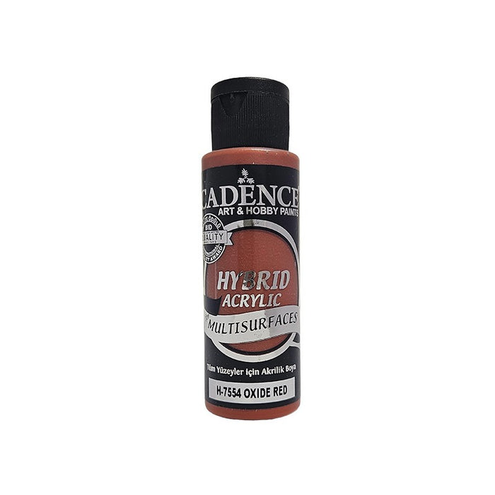 Pintura Acrílica Hybrid Multisuperficie Cadence Oxide Red H7554 – Pintura acrilica con excelente cobertura y color intenso para madera, ziña, yeso, lienzo, vidrio, cerámica, metal, tela y más | 70 ml