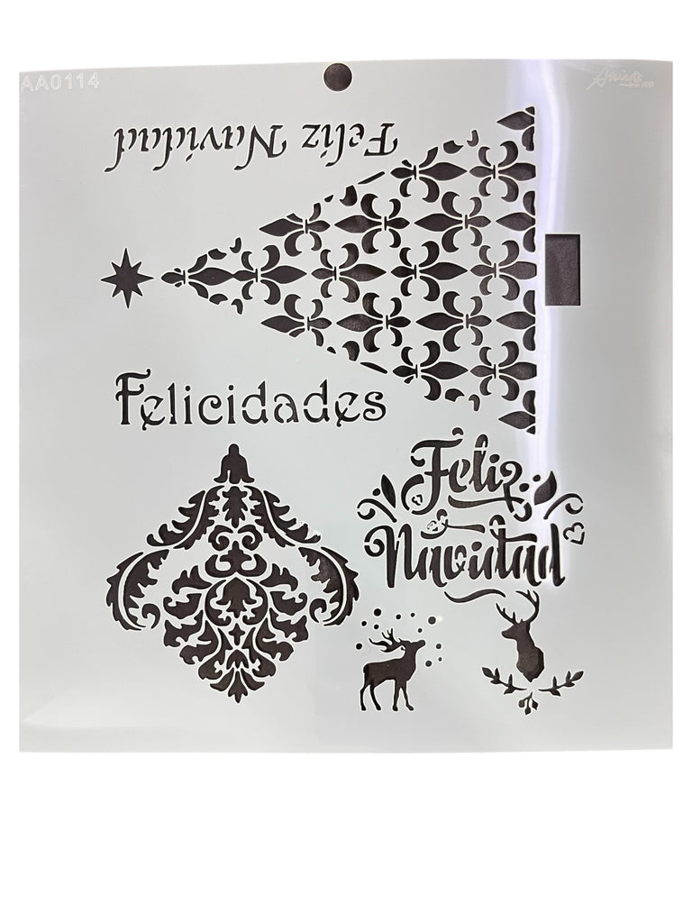 AA0114 STENCIL ANI ARTS 25X25