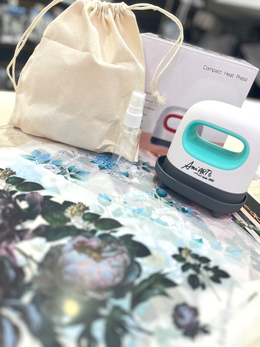 Plancha de Calor Compacta Ani Art's – Ideal para transferir folia, laminas de transferencia y mas diseños a camisetas, bolsas de algodón, lienzos, superficies planas, madera y más