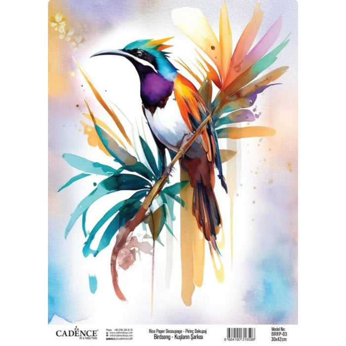 PAPEL DE ARROZ CADENCE MODELO BIRDSONG COLLECTION A3