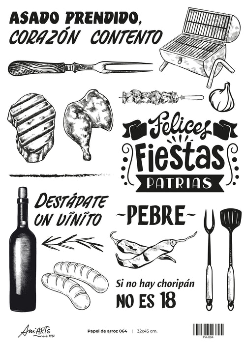 PA-064 PAPEL DE ARROZ ANI ARTS 32X45CM