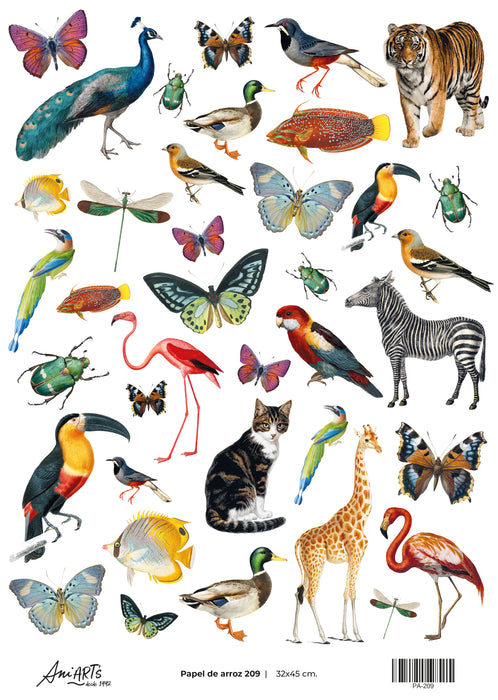 PA-209 PAPEL DE ARROZ ANI ARTS 32X45CM