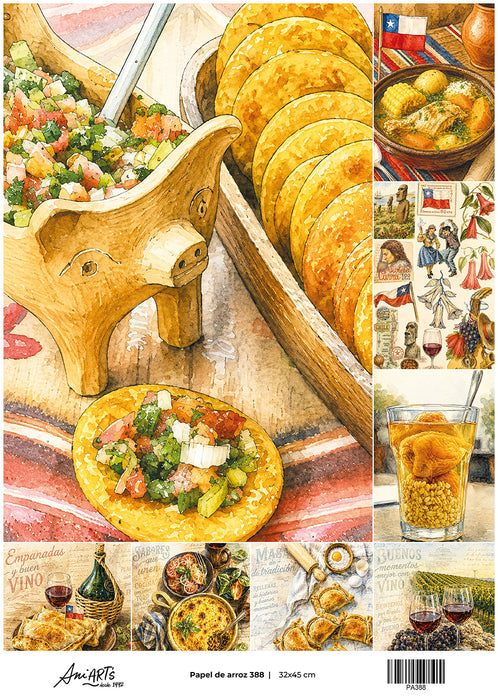 PA388 PAPEL DE ARROZ ANI ARTS 32X45CM