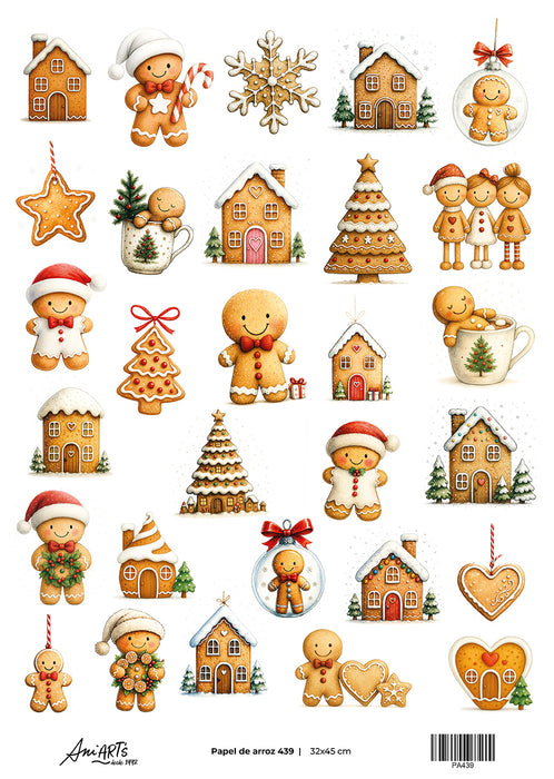Papel de Arroz Ani Arts 32x45 cm – PA439 Lámina Decorativa para Decoupage y Manualidades