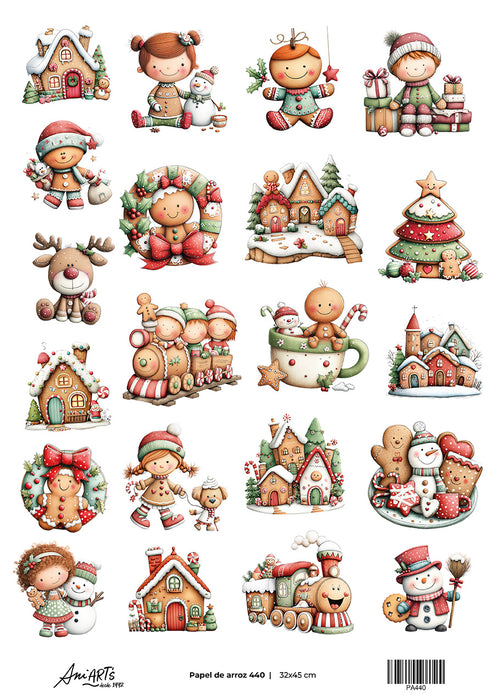 Papel de Arroz Ani Arts 32x45 cm – PA440 Lámina Decorativa para Decoupage y Manualidades