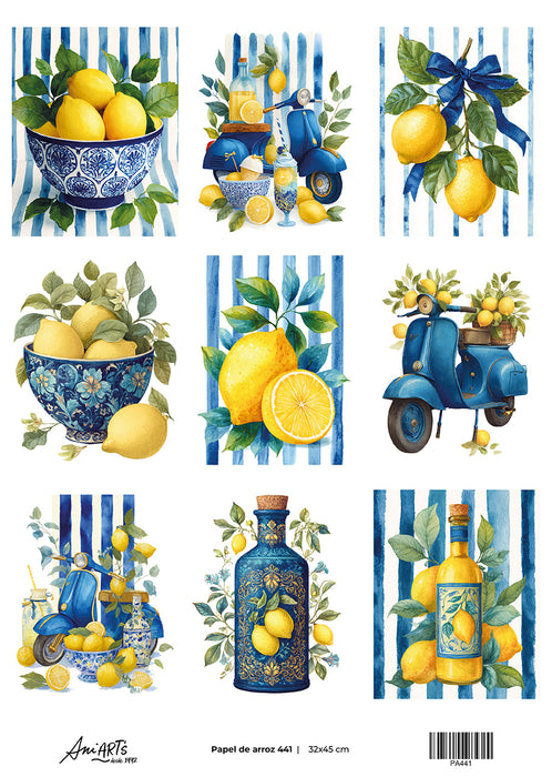 Papel de Arroz Ani Arts 32x45 cm – PA441 Lámina Decorativa para Decoupage y Manualidades