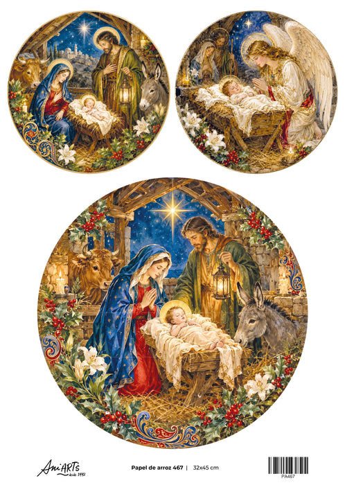 Papel de Arroz Ani Arts 32x45 cm – PA467 Lámina Decorativa para Decoupage y Manualidades