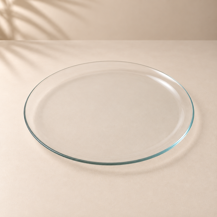 Plato de Vidrio Redondo 30 cm - Ideal para intervenir con pintura, hacer decoupage y múltiples técnicas decorativas