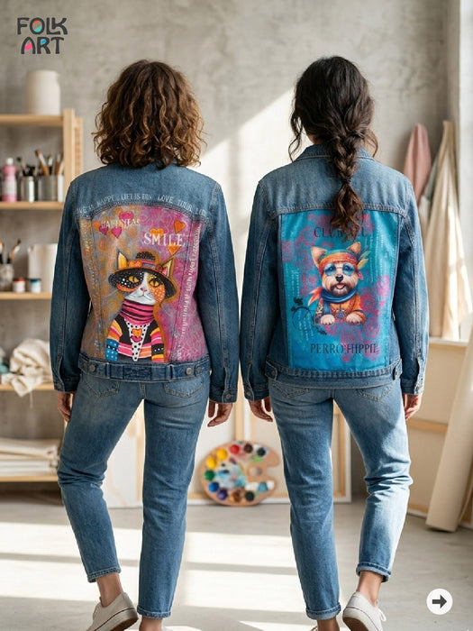 CURSO DE PINTURA TEXTIL CHAQUETA ESPIRITU LIBRE