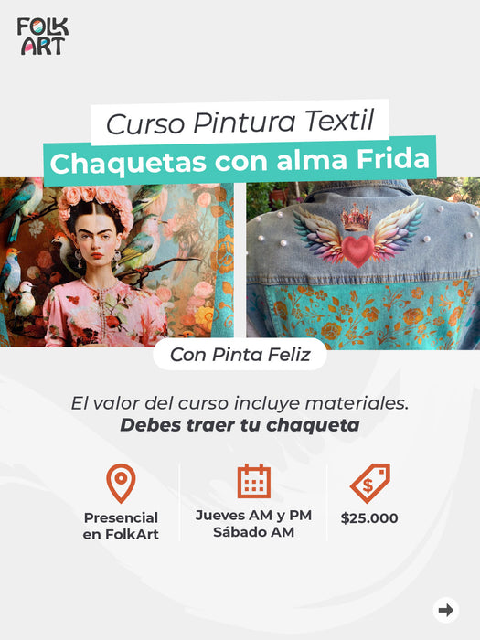 CURSO PINTA TEXTIL CHAQUETA CON ALMA FRIDA