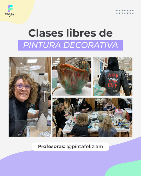 CLASES LIBRES DE PINTURA DECORATIVA CON PINTA FELIZ