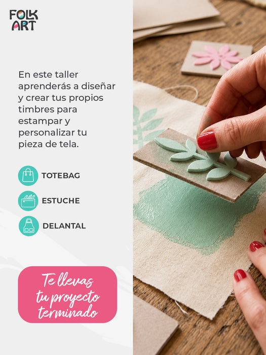 CURSO PRESENCIAL DISEÑA Y ESTAMPA SOBRE TELA