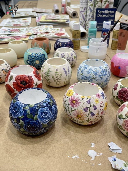CURSO PRESENCIAL PINTA Y DECORA TU PORTAVELAS