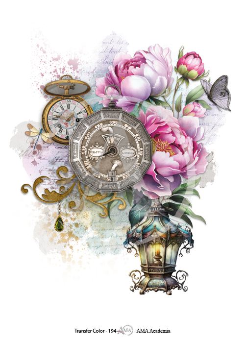 Lamina Transfer Color 20x30 cm – TC-194 Transferencia Decorativa para Decoupage y Manualidades