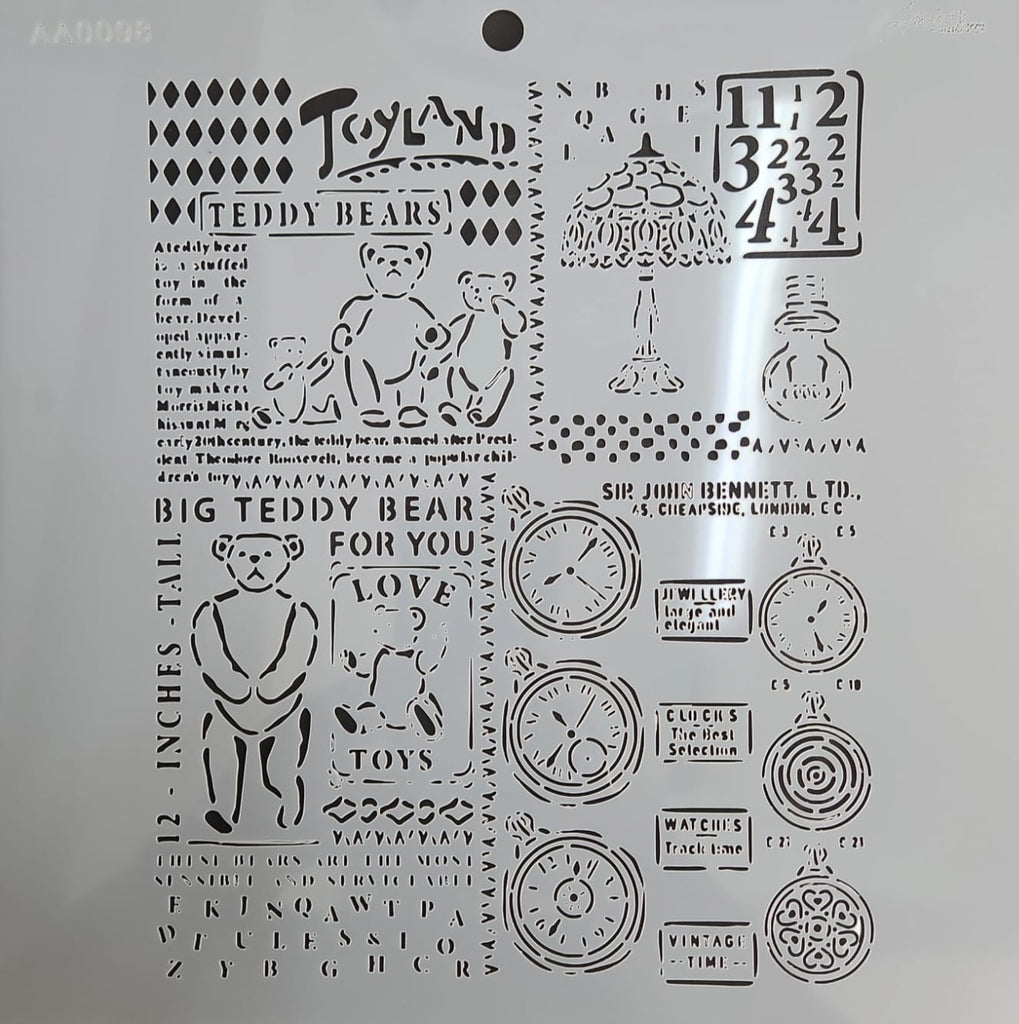 AA0098 STENCIL ANI ARTS 25X25