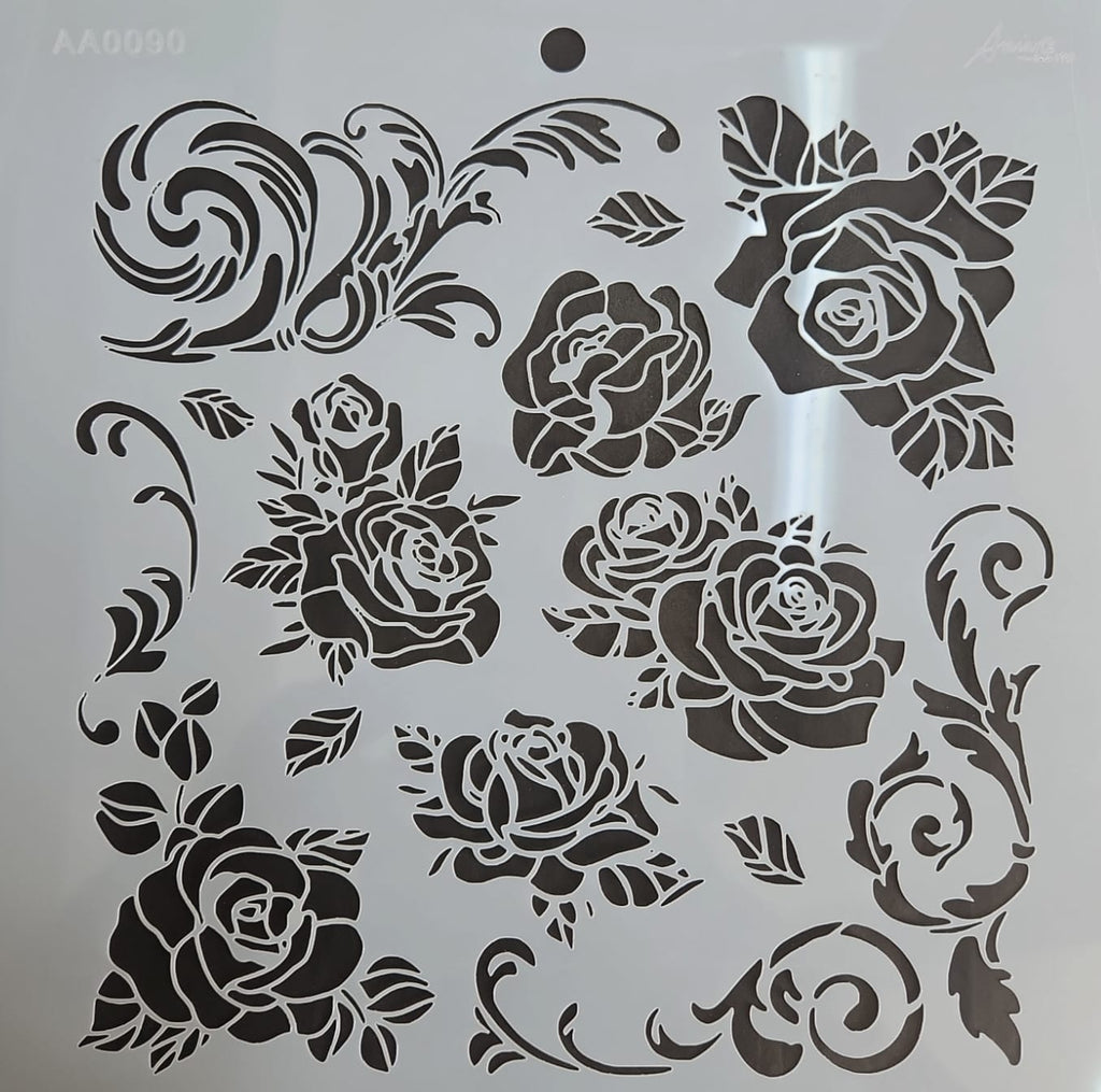 AA0090 STENCIL ANIR ARTS 25X25