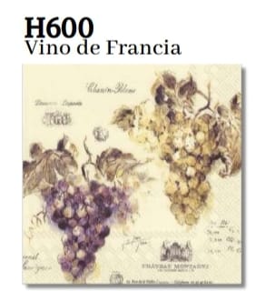 SERVILLETA MODELO VINO DE FRANCIA