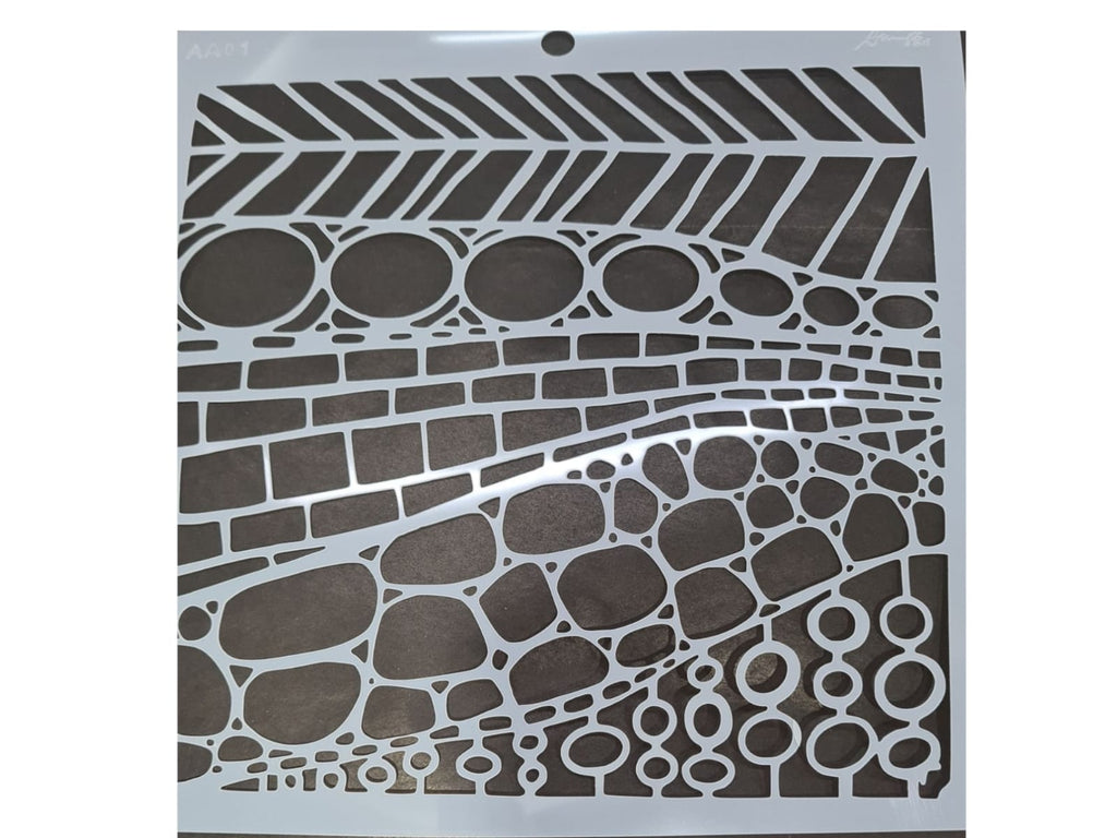 AA0122 STENCIL ANI ARTS 25X25