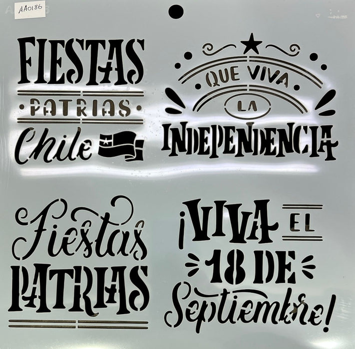 AA0186 STENCIL ANI ARTS 25X25