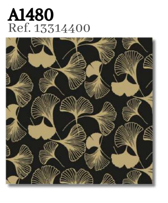 SERVILLETA GINGKO BLACK/GOLD 13314400